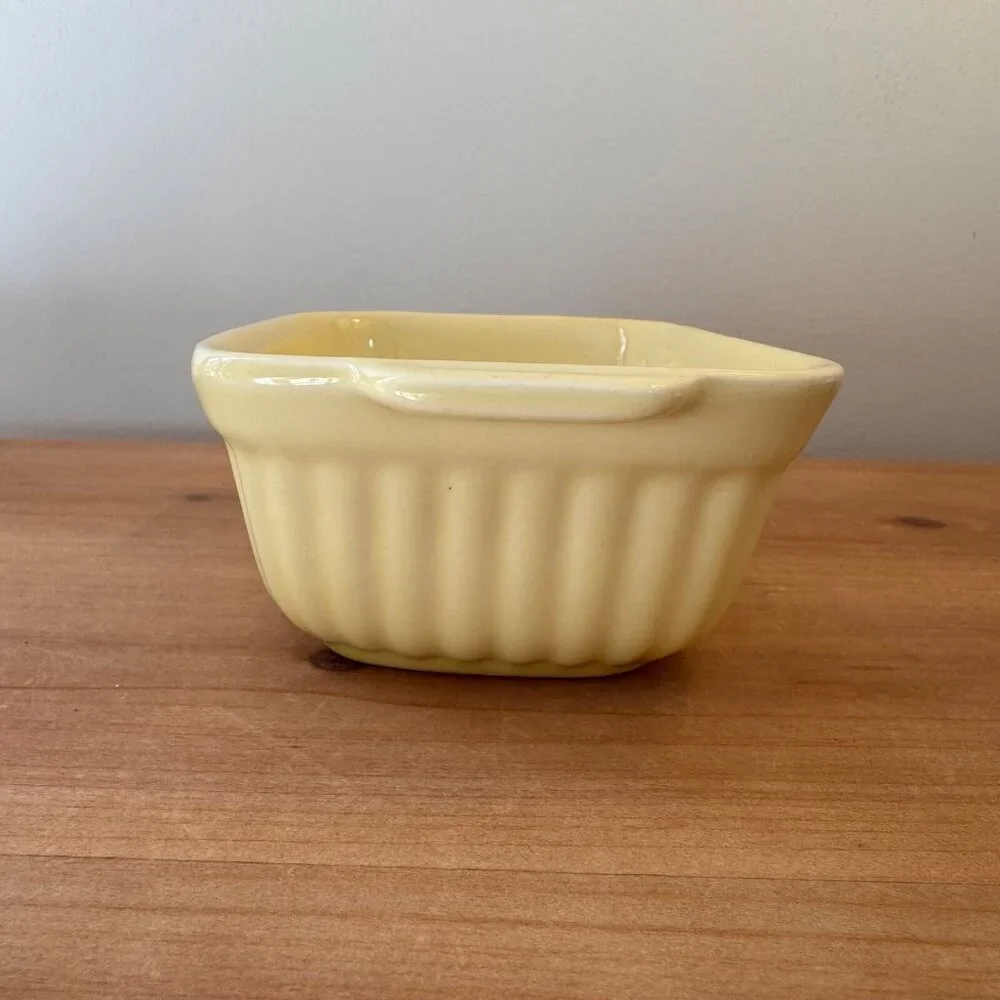 Vintage Baking Dishes Casserole 16 oz F.T.D.A. Pfaltzgraff 1983 Retro Yellow